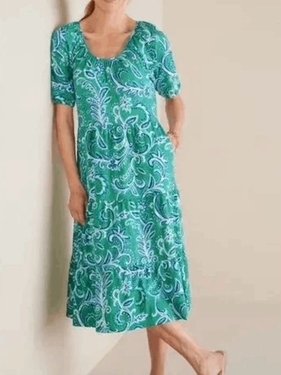 Soft Surroundings Dresses & Skirts - Soft Surroundings llana Paisley Tiered Midi Dress
